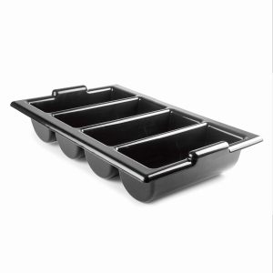 CUTLERY DIVIDER TRAY PLASTIC BLACK