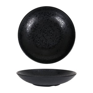 MELAMINE DEEP PLATE/BOWL BLACK 23CM ARIZONA