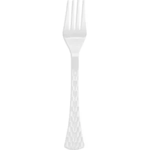 PLASTIC REUSABLE CLEAR GLAMOUR FORK X 50