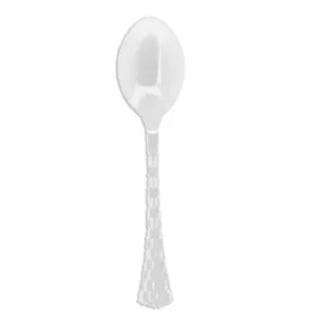 PLASTIC REUSABLE CLEAR GLAMOUR SPOON X 50