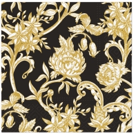 SERV 33 X 33 BAROQUE FLOWER BLACK X 20