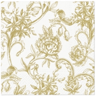 SERV 33 X 33 BAROQUE FLOWER WHITE X 20