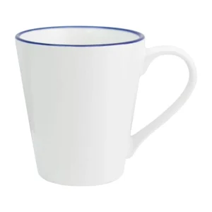 MUG 32CL WHITE BLUE RIM