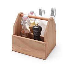 WOODEN CONDIMENT CADDY