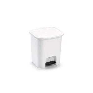 PEDAL BIN 8 LT SQ WHITE